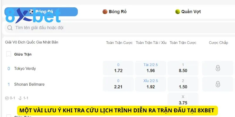 Lịch Thi Đấu 8xbet: Cập Nhật Nhanh Chóng, Chính Xác Nhất 5 Một vài lưu ý khi tra cứu lịch trình diễn ra trận đấu tại 8xbet