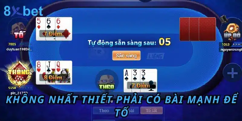 Bài Liêng - Khám Phá Cách Chơi Liêng Hấp Dẫn Tại 8Xbet 7 Không nhất thiết phải có bài mạnh để tố